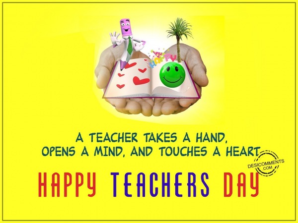 A teacher takes a hand, Happy Teachers Day