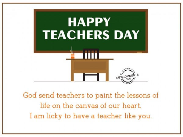 God send teachers to paint the lessons of life