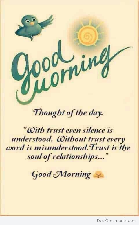 Thought Of The Day - Good Morning