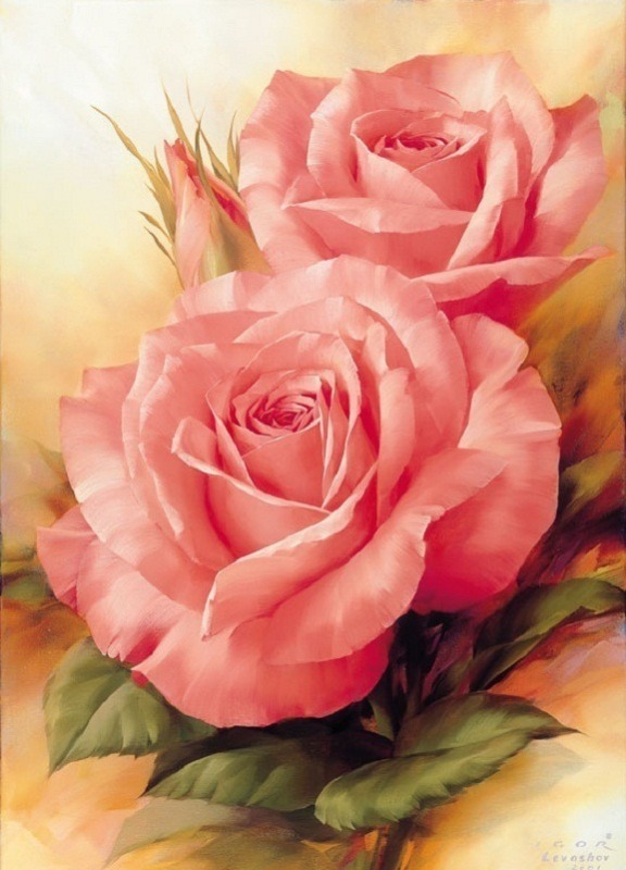 Beautiful Paining Of Roses