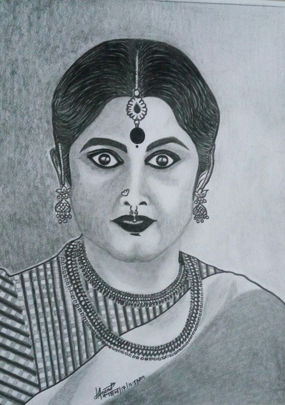 Pencil Sketch Of Shivgami Devi