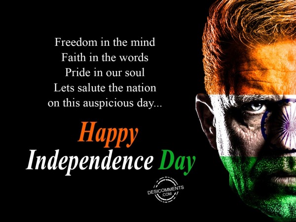 Freedom in the mind, Happy Independence Day