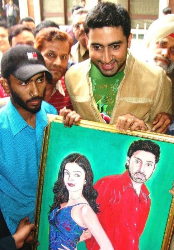 Painting of Abhishek Bachchan And Aishwarya Rai