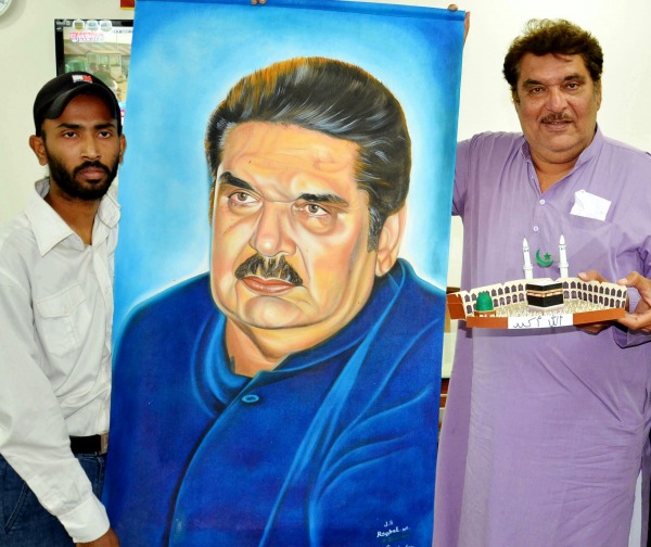 Painting of Bollywood Actor Raza Murad