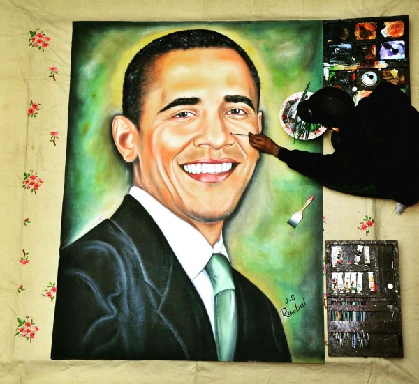 Painting of former US President Barack Obama