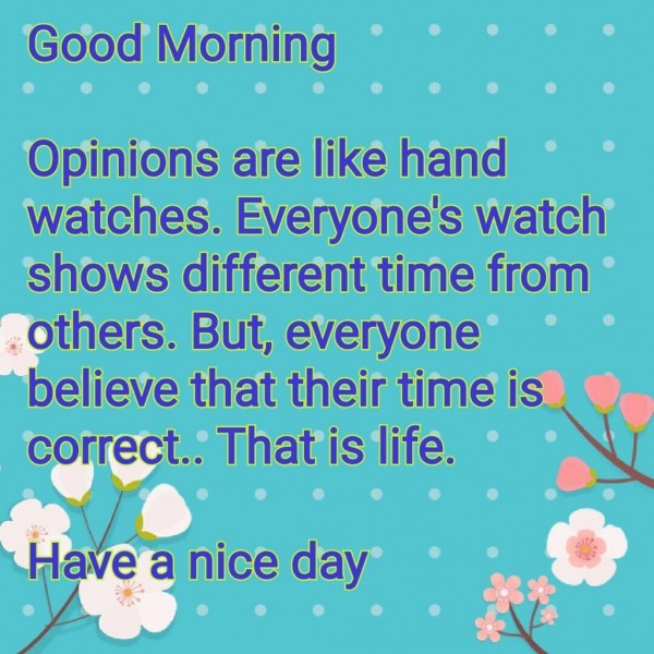 Opinions Are Like Hand Watches