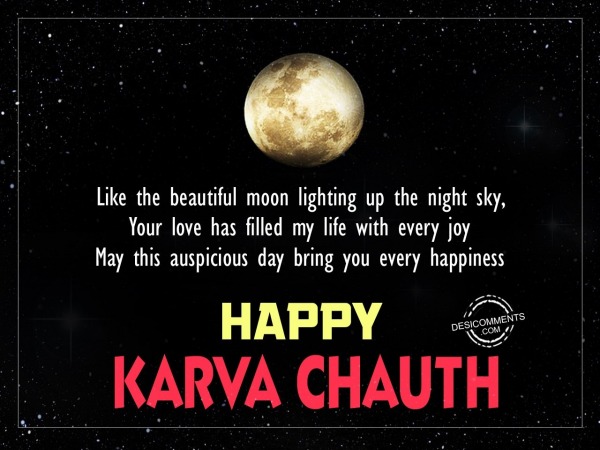 Like the beautiful moon, Happy Karva Chauth