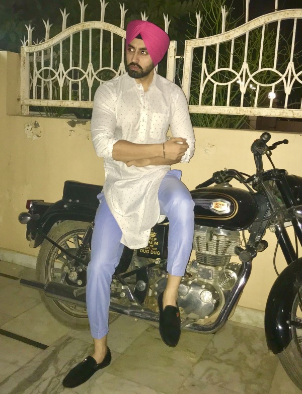 Sikh Model Simarjeet Singh Nagra in Kurta Pajama