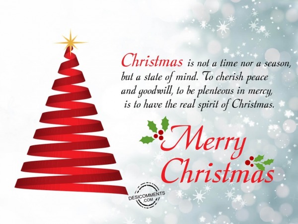 Christmas is not a time nor a season, Merry Christmas