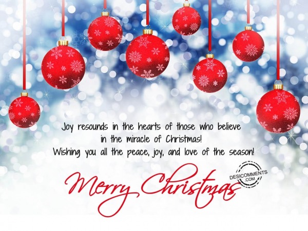 Joy resounds in the heart of those, Merry Christmas