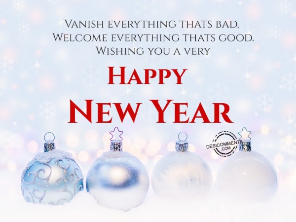 Vanish everything thats bad, Happy New Year