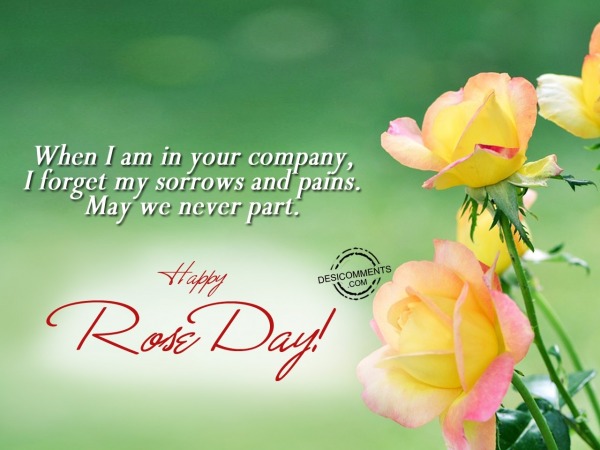 When I am in your company, Happy Rose Day