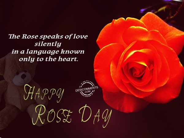 The rose speaks of love, Happy Rose Day