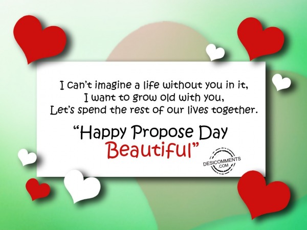 I can’t imagine a life, Happy Propose Day