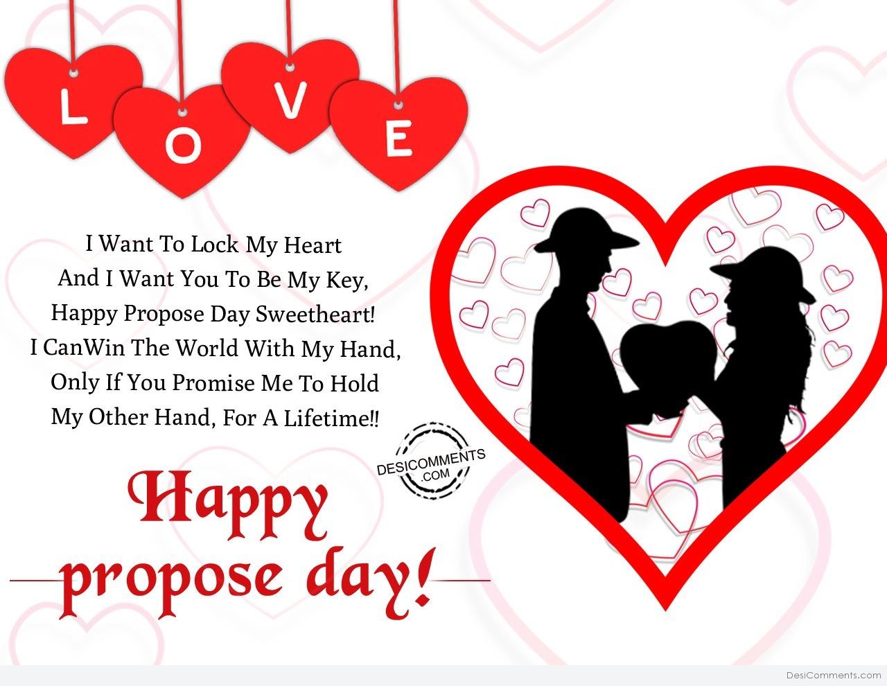 I want to lock my heart, Happy Propose Day 