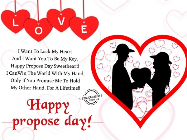 I want to lock my heart, Happy Propose Day