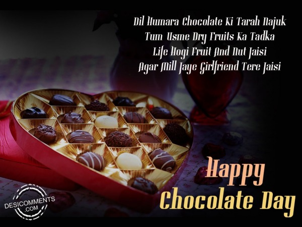 Dil humara chocolate ki tarha najuk, Happy chocolate Day