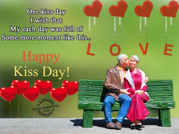 One kiss day i wish that, Happy kiss day