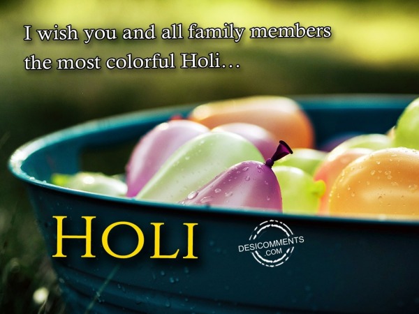 I wish you Happy Holi