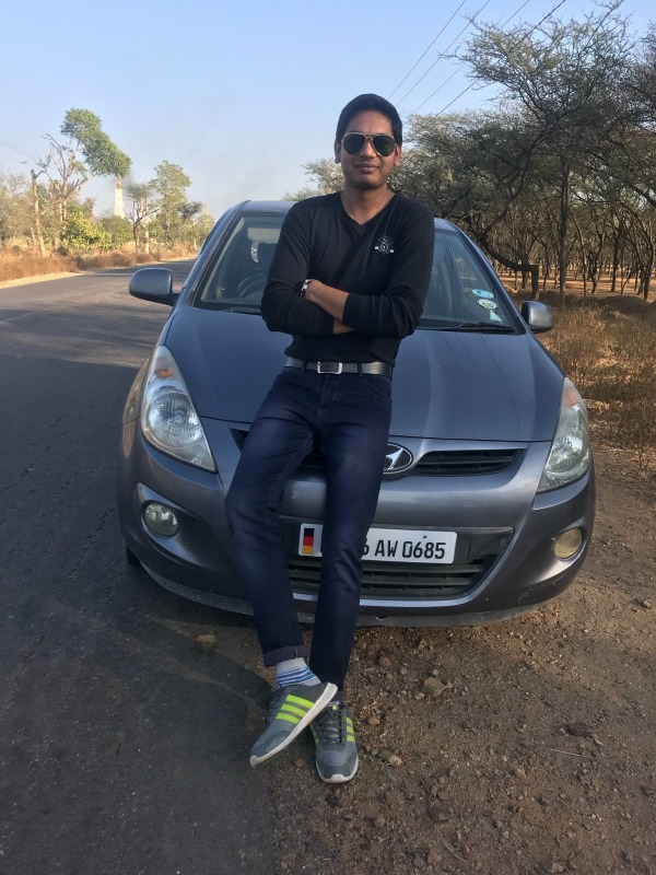 Deshraj Kumar Posing With Car