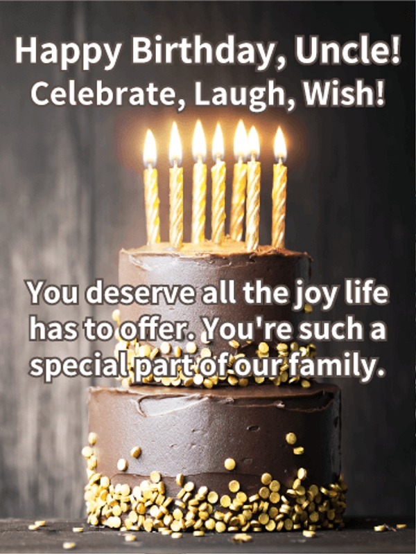 Happy Birthday Uncle Celebrate Laugh Wish
