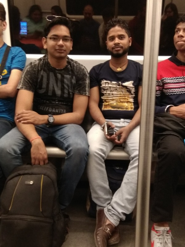 Deshraj Kumar With His Friend In Metro