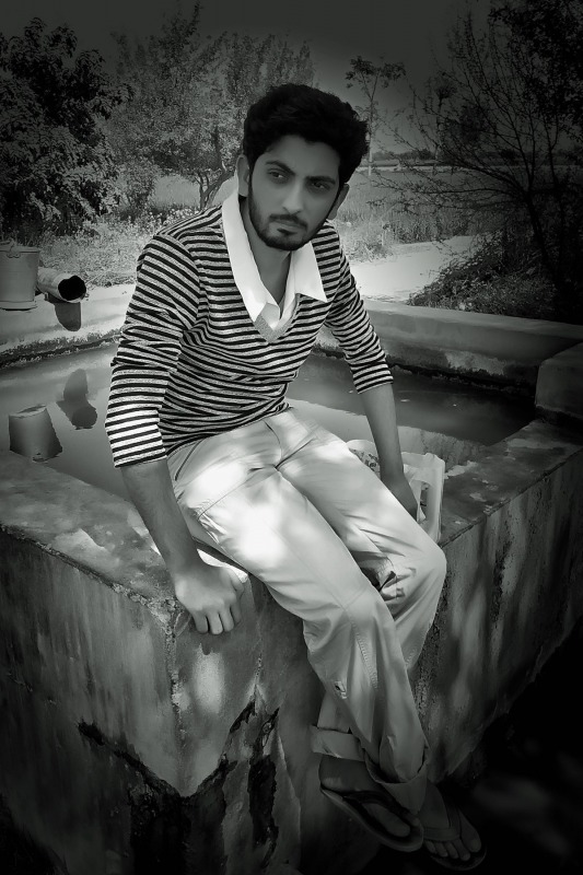 Black And White Image Of Adnan Karampur