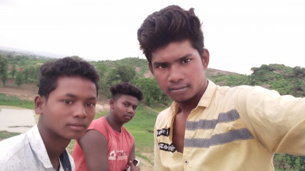 Bikash Bhoi Taking Selfie With His Friends