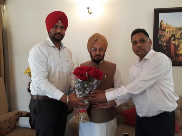 Jaspreet Singh Mankoo With MP Lal Singh Ji