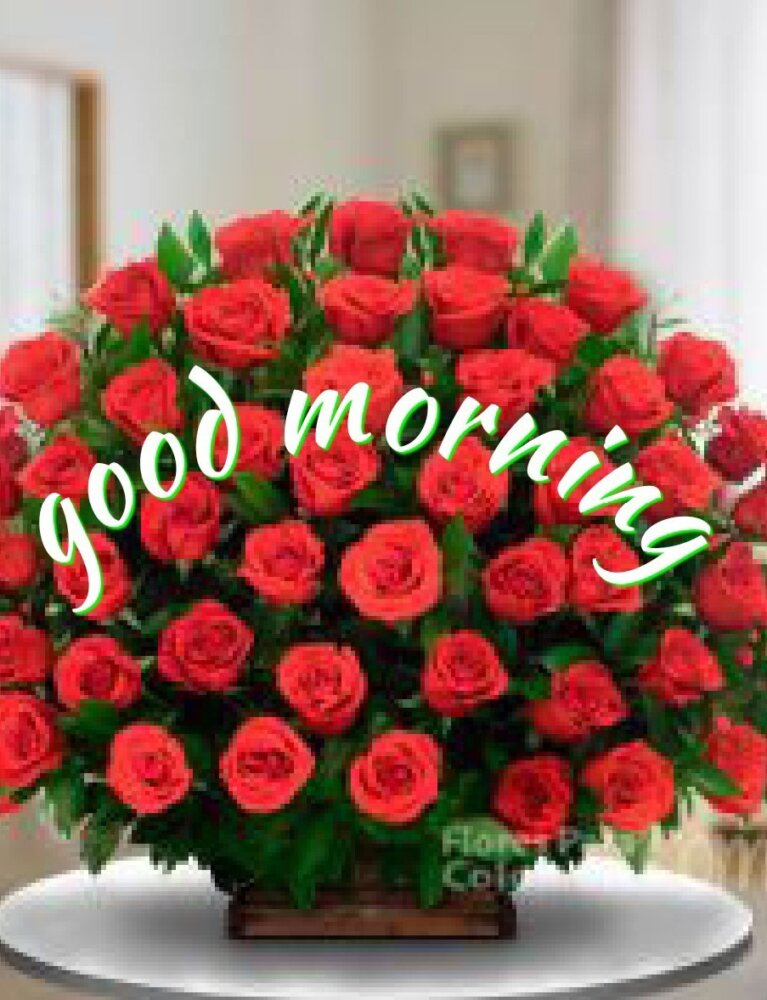 Good Morning With Flower Bouquet - DesiComments.com