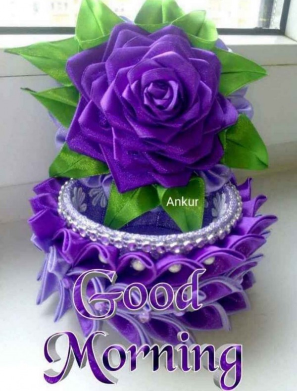 Good Morning With Purple Flower