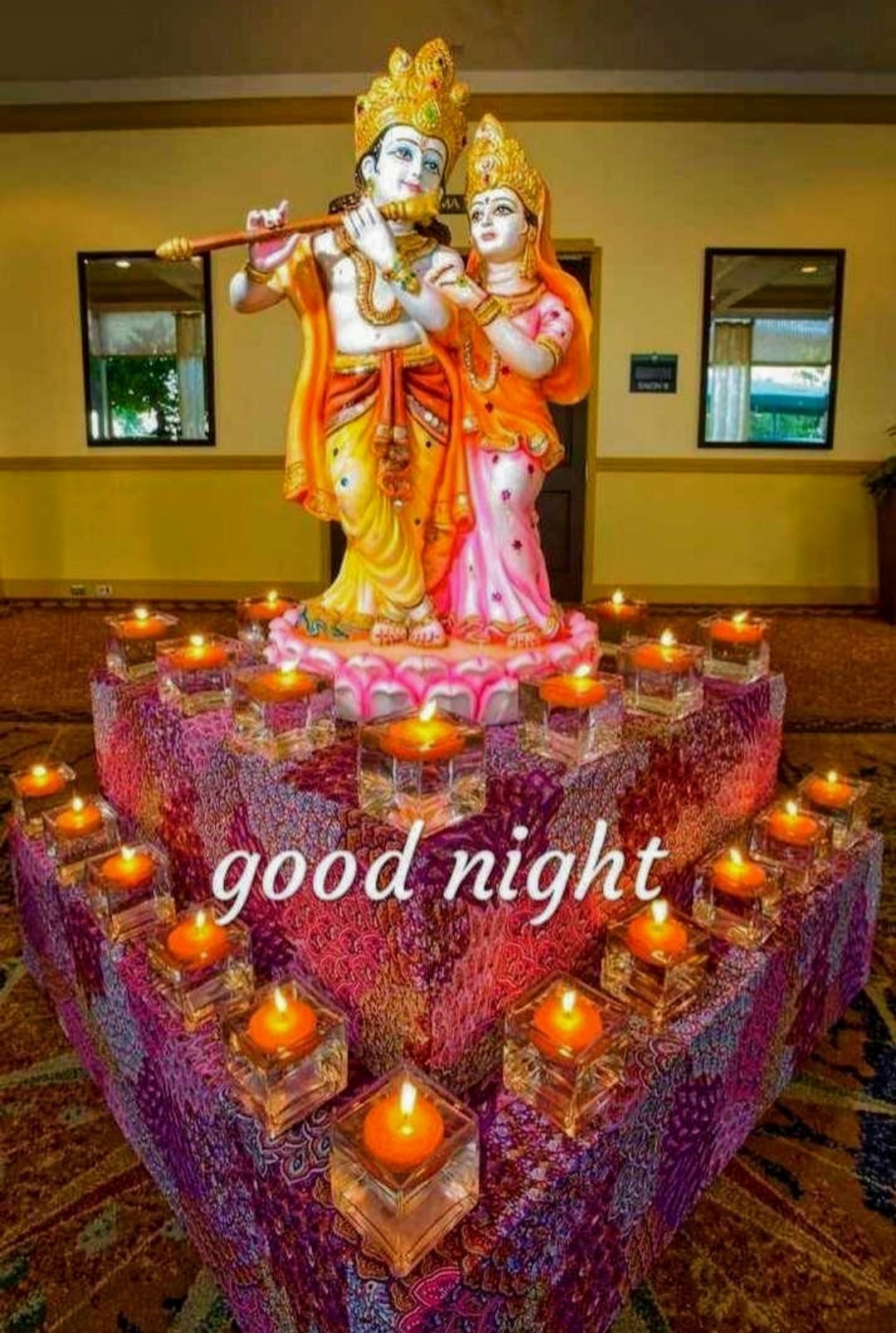 Beautiful Good Night With Krishna - DesiComments.com