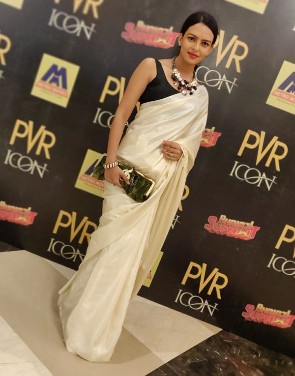 Picture Of Bidita Bag In White Saree