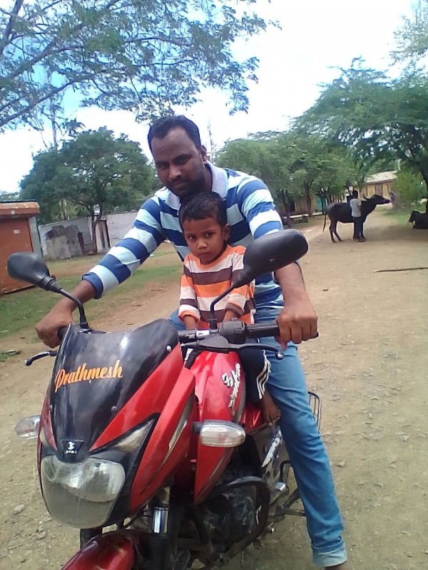 Gopal Riding His Bike