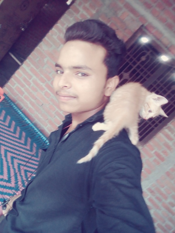 Jasheen Khan With His Kitty