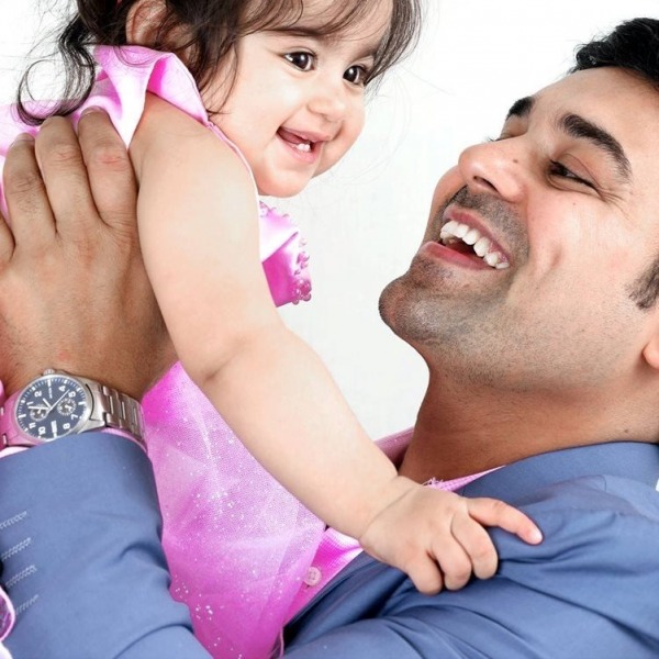 Image Of Harry Ahluwalia With Cute Baby