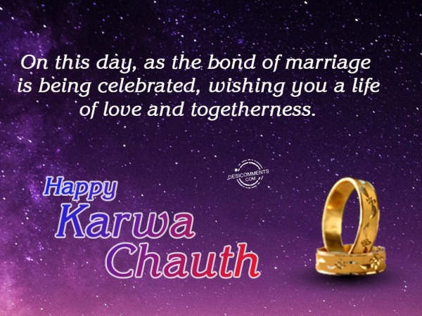 Bond of marriage is celebrated, Happy Karwa Chauth