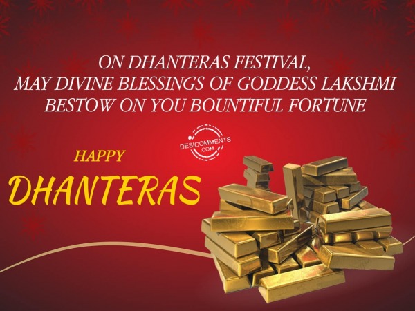 Blessings of goddess lakshmi, Happy Dhanteras