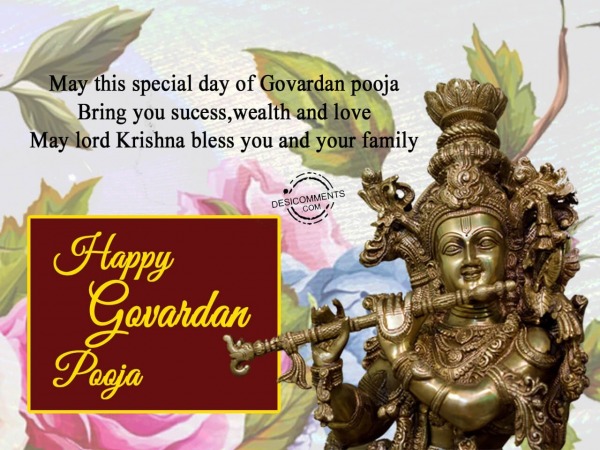 May lord Krishna bless you and your family, Happy Govardan Pooja