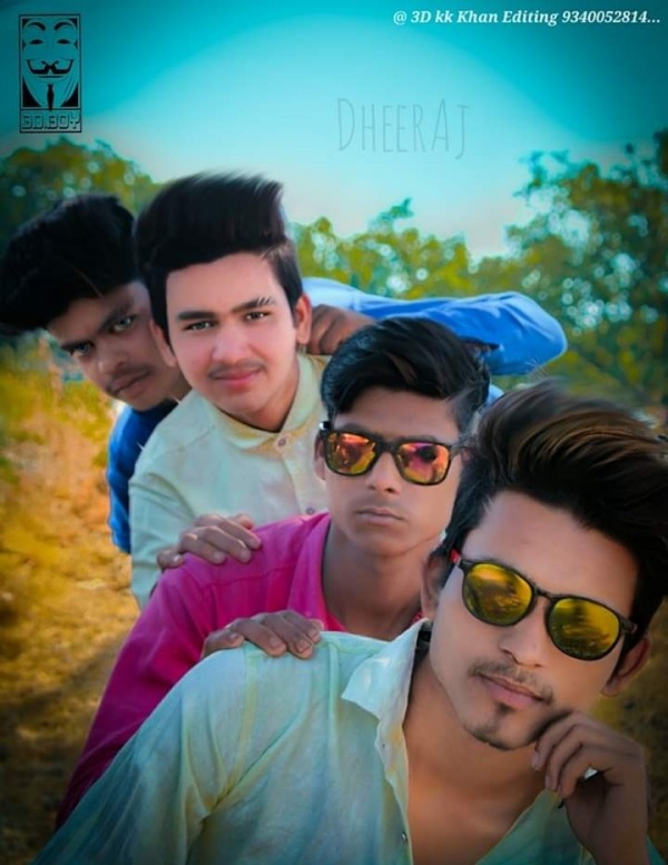 Prankstar Dheeraj Giving Pose With His Friends