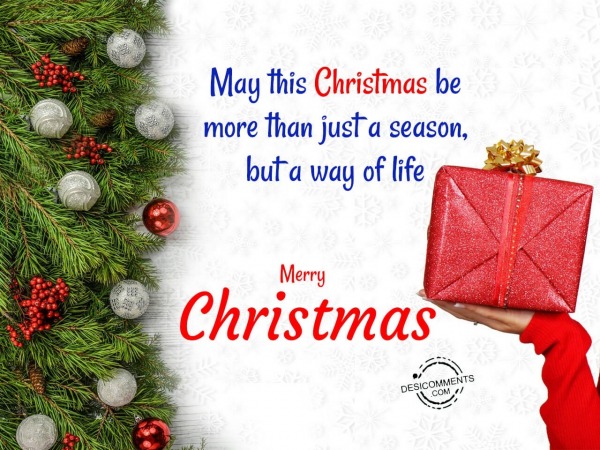 May this christmas be more than just a season but a way of life