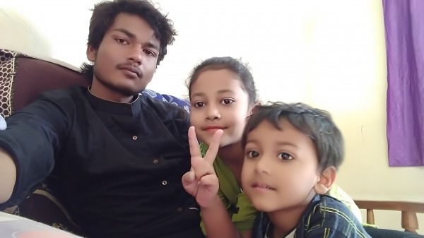 Sebu Ali With His Little Siblings