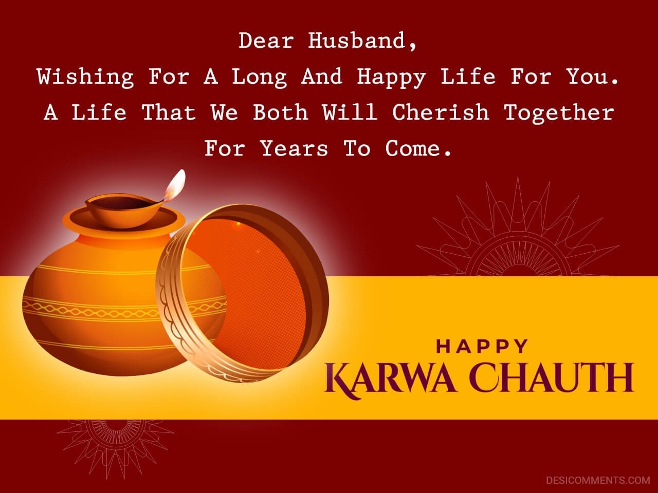 Dear Husband Wishing For A Long And Happy Life - DesiComments.com