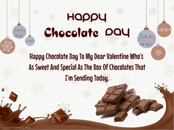 Happy Chocolate Day To My Dear Valentine