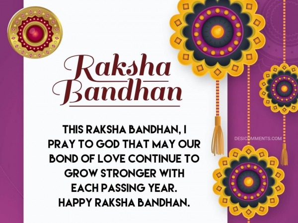 This Raksha Bandhan I Pray To God