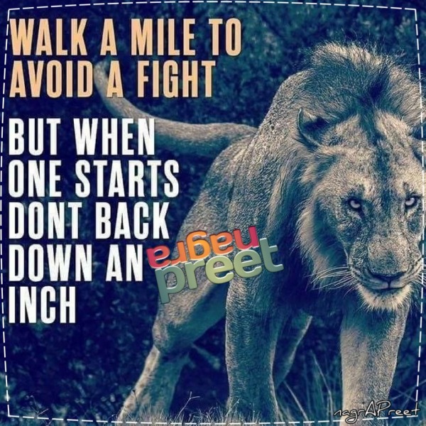 Walk a mile to avoid a fight