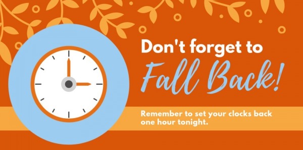 Remember To Set Your Clocks Back One Hour Tonight