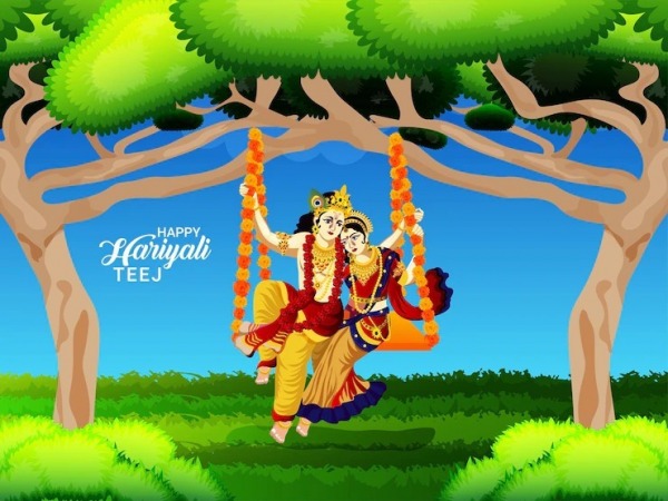 Happy Hariyali Teej Greeting