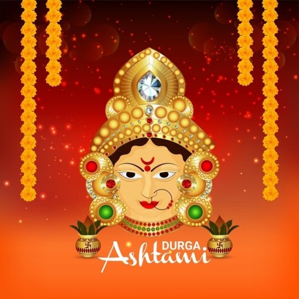May The Blessings Of The Goddess Be Always With You. Happy Durga Ashtami!