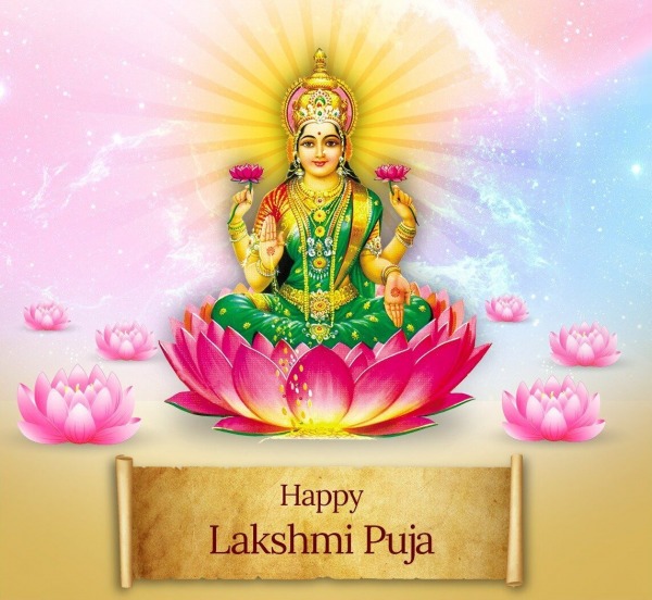 Happy Lakshmi Puja, With Plenty Of Peace And Prosperity